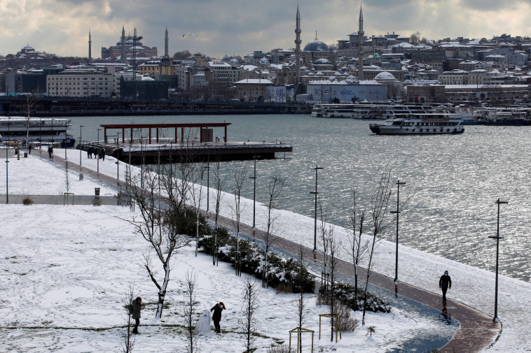 שלג בטורקיה (צילום: REUTERS/Umit Bektas)