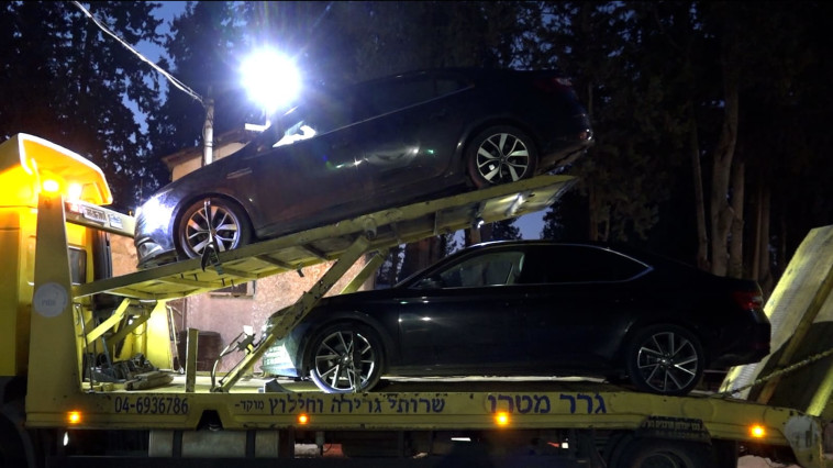 אחד הרכבים שנתפס בפעילות המשטרתית
