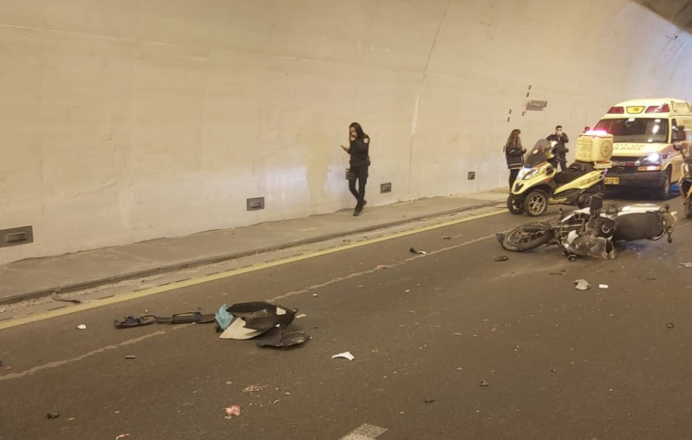 זירת התאונה בכביש 1