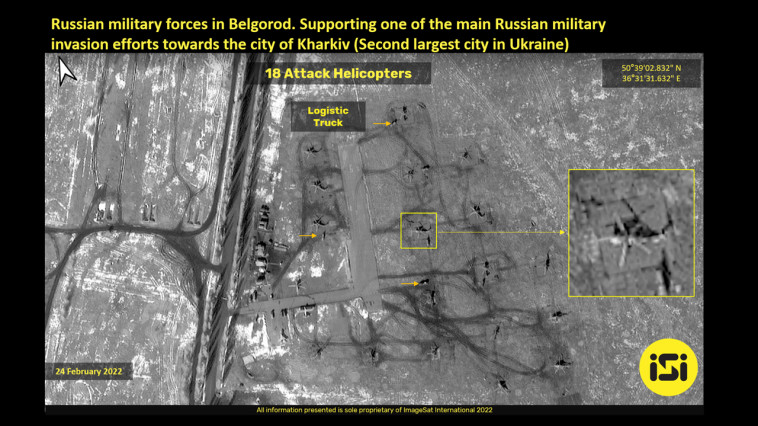 הצבא הרוסי בעיר בלגורוד דוח המודיעין של אימג'סאט אינטרנשיונל (צילום: ImageSat International (ISI) www.imagesatintl.com)