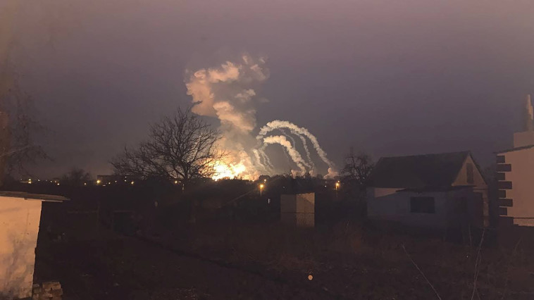 הפצצה של צבא רוסיה על העיר דנייפרו באוקראינה (צילום: רויטרס)