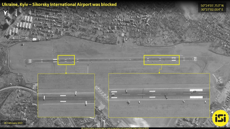 צילום לווין שדה התעופה הבינלאומי סיקורסקי, אוקראינה (צילום: (ImageSat International (ISI)