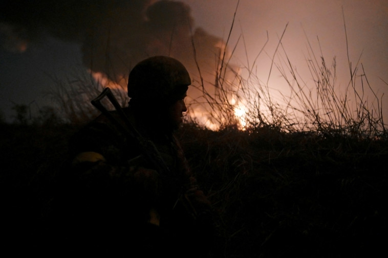 פיצוץ באזור קייב (צילום: REUTERS/Maksim Levin)