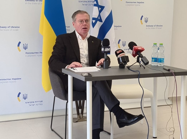 שגריר אוקראינה בישראל יבגן קורניצ'וק (צילום: ברק רביד, וואלה!)