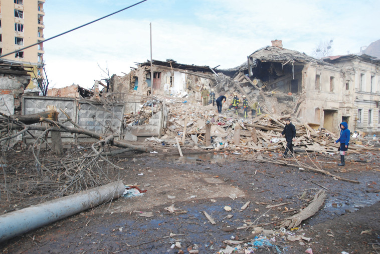 הריסות המלחמה בקייב, אוקראינה