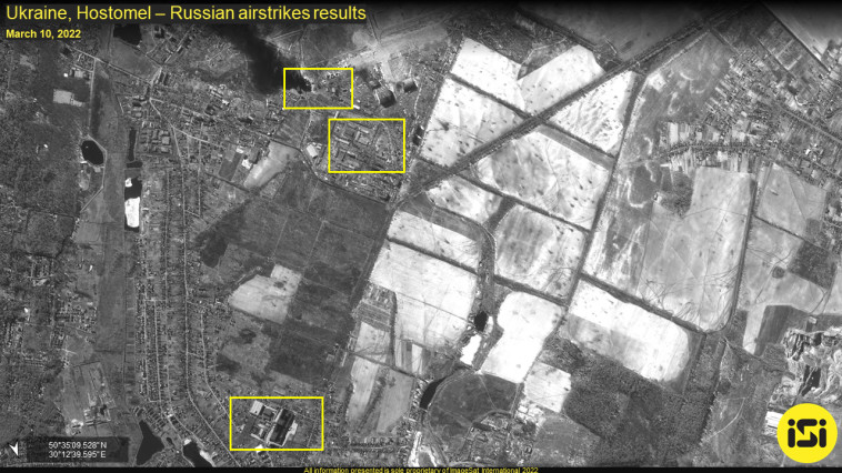 Damage to Ukraine airport as a result of Russian attack (Photo: ImageSat International (ISI))