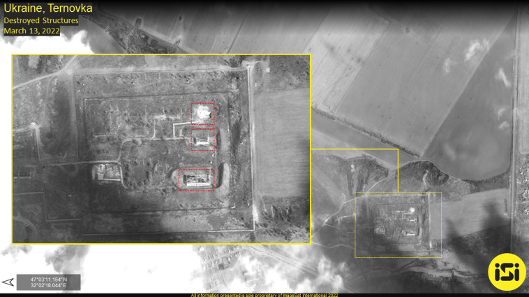 נזק באוקראינה מתקיפה רוסית (צילום: ImageSat International