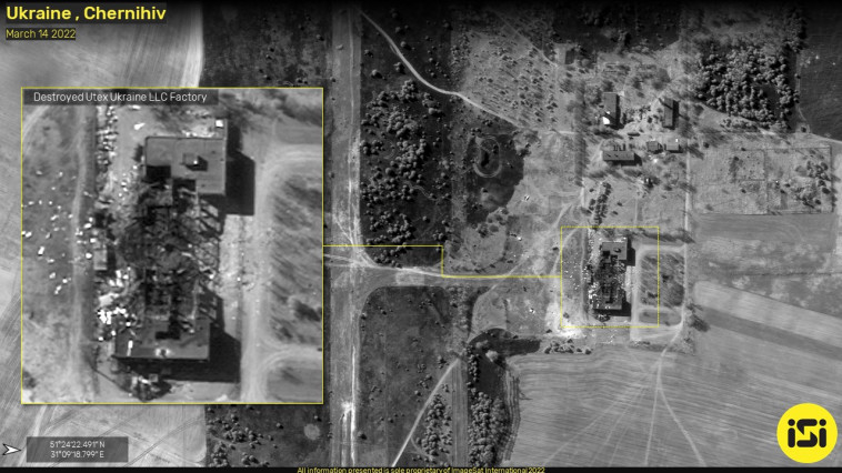 נזק באוקראינה מתקיפה רוסית  (צילום: ImageSat International (ISI))