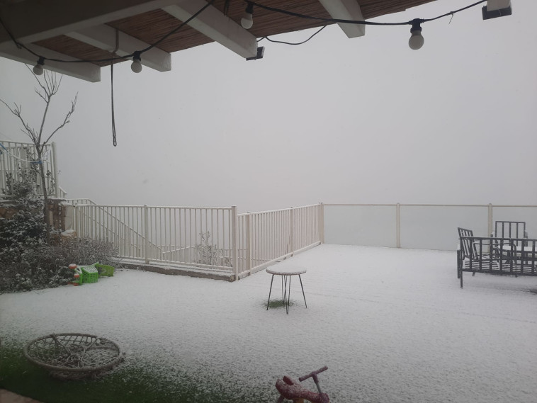 שלג בישובים הגבוהים במועצה אזורית בנימין