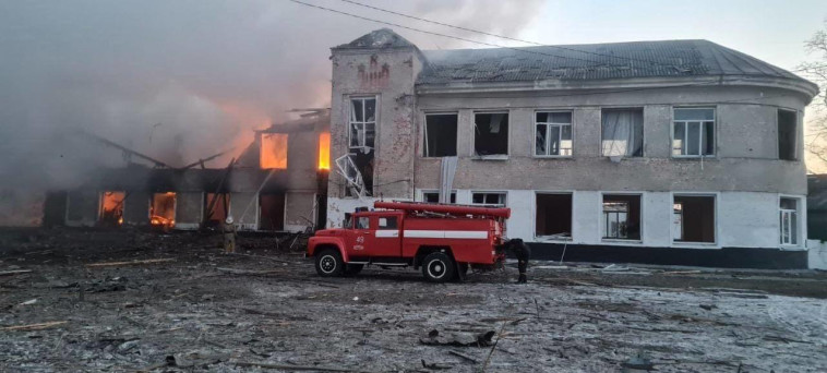 נזק מהפגזה רוסית בחרקוב, אוקראינה (צילום: רשתות חברתיות)