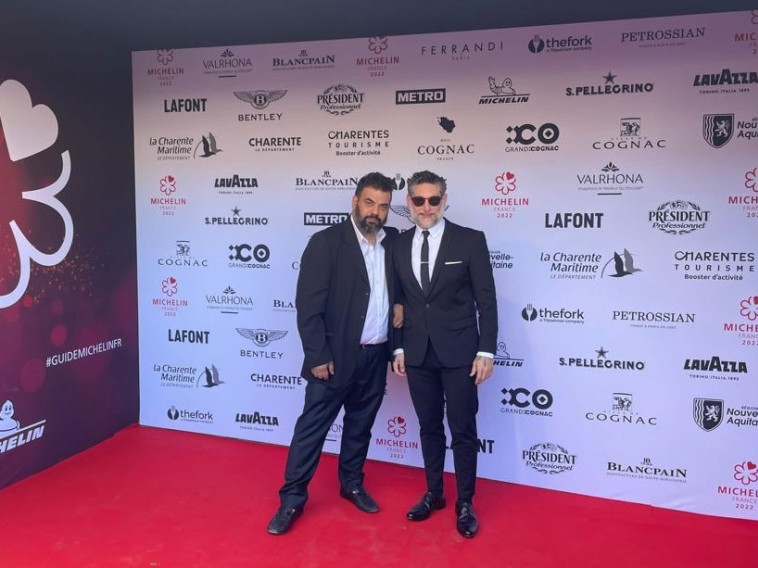 שף אסף גרניט ושותפו אורי נבון בטקס קבלת כוכב המישלן