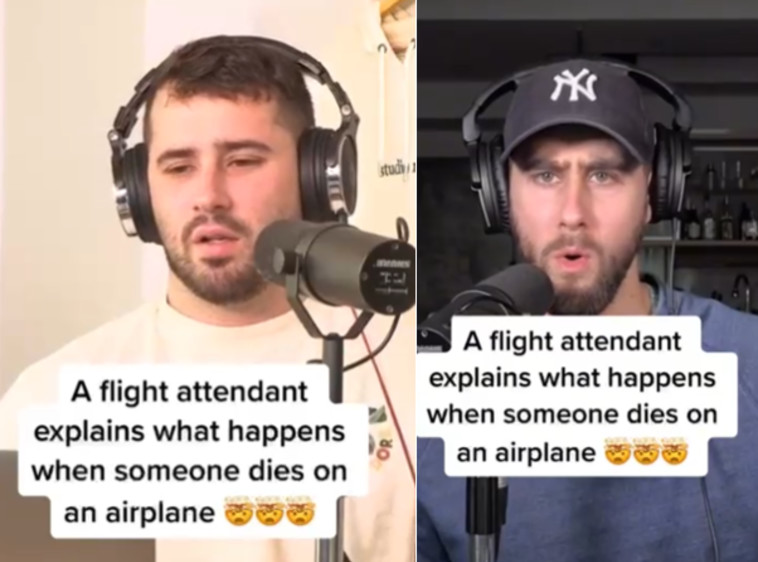 דיילת מספרת מה יעשו באדם מת בזמן טיסה