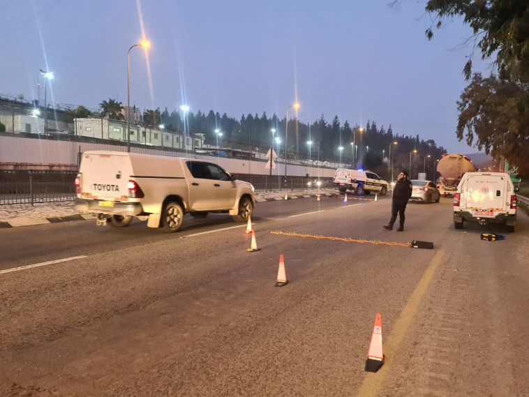 מחסומי המשטרה לאחר הפיגוע בחדרה