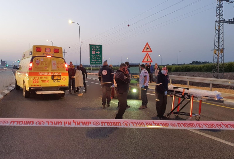 זירת התאונה ברגבה