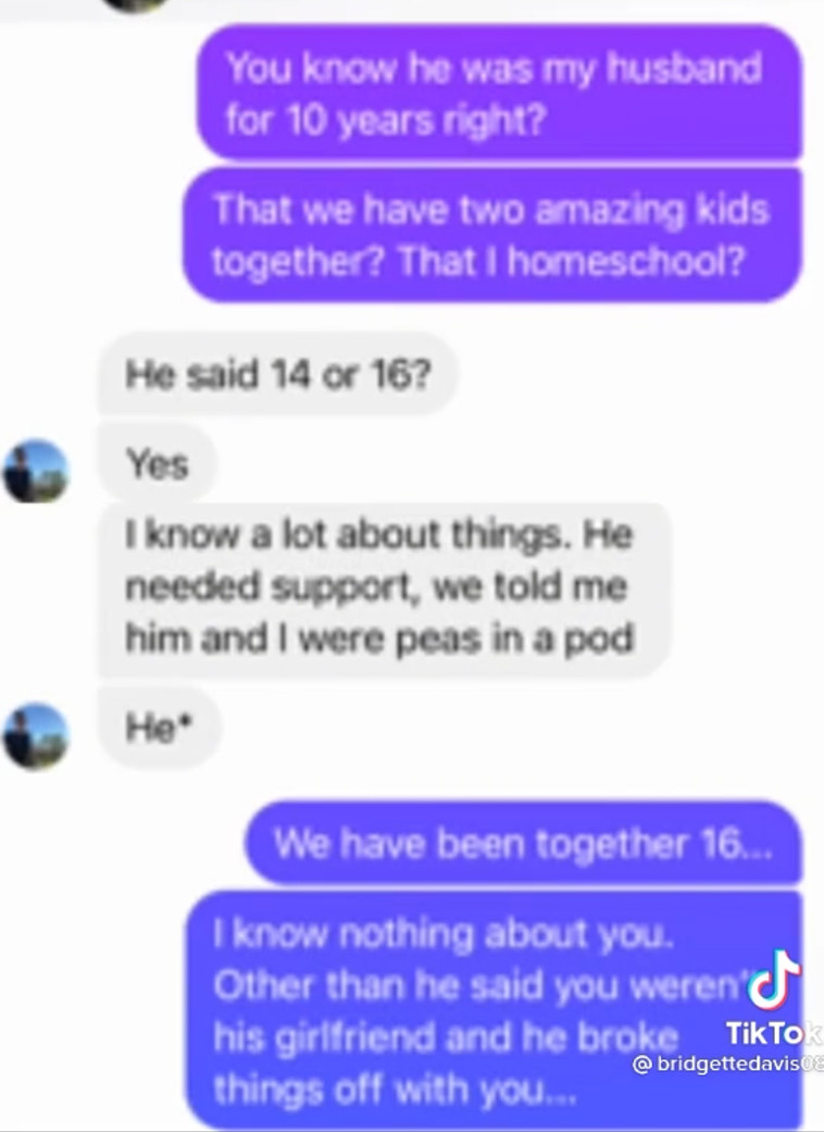 חילופי הדברים בין המאהבת לאלמנה