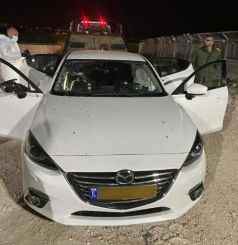 הרכב ששימש את חוליית המחבלים בג'נין