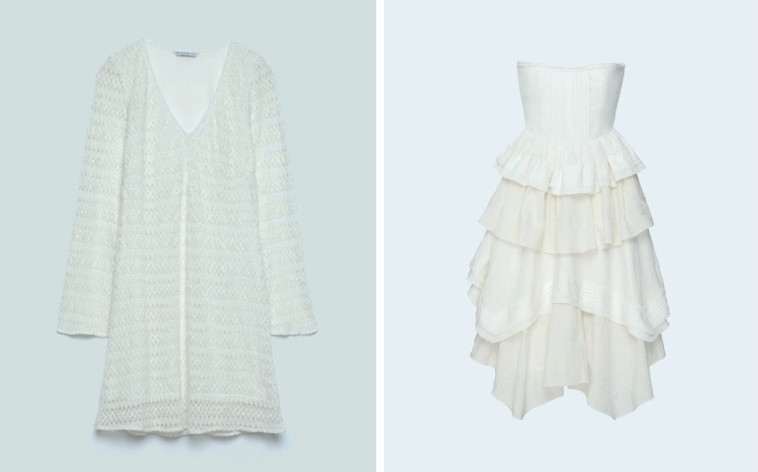 מימין: זארה, 699 שקלים; משמאל: Stradivarius, 199 שקלים