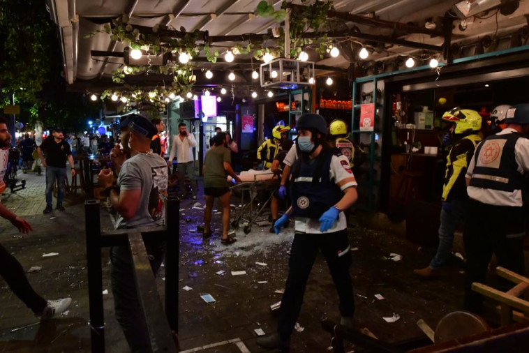 זירת הפיגוע בתל אביב