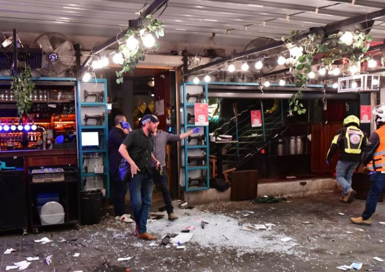 זירת הפיגוע בתל אביב