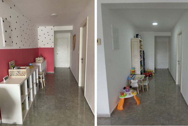 לפני ואחרי. מסדרון