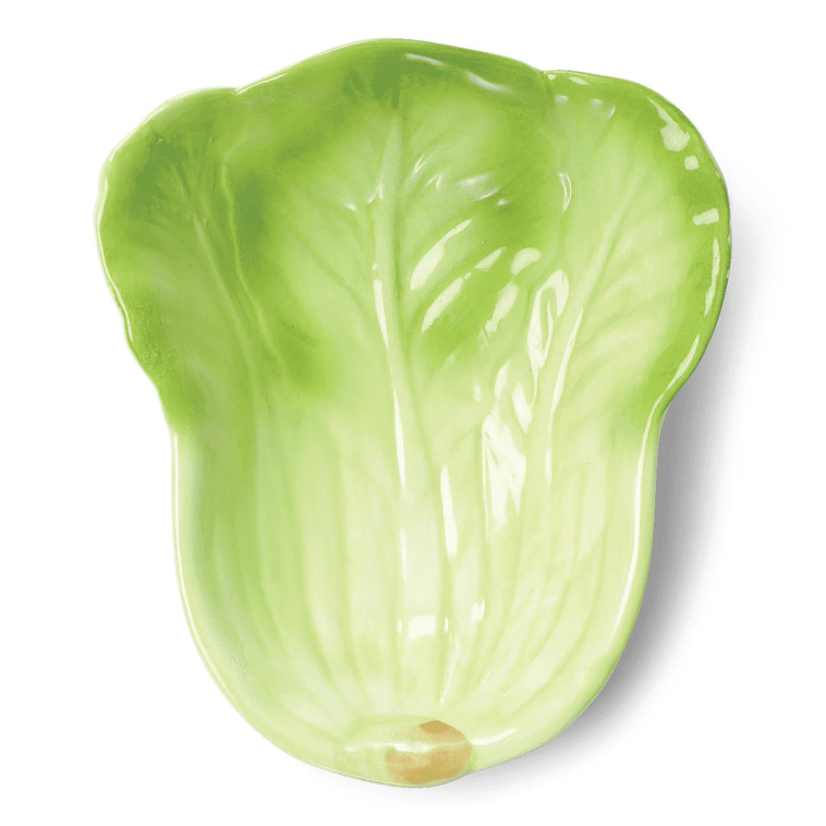 צלוחית הגשה בצורת עלה חסה