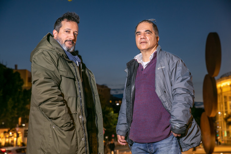 עוזי זרחיה עם השחקן יואב לוי