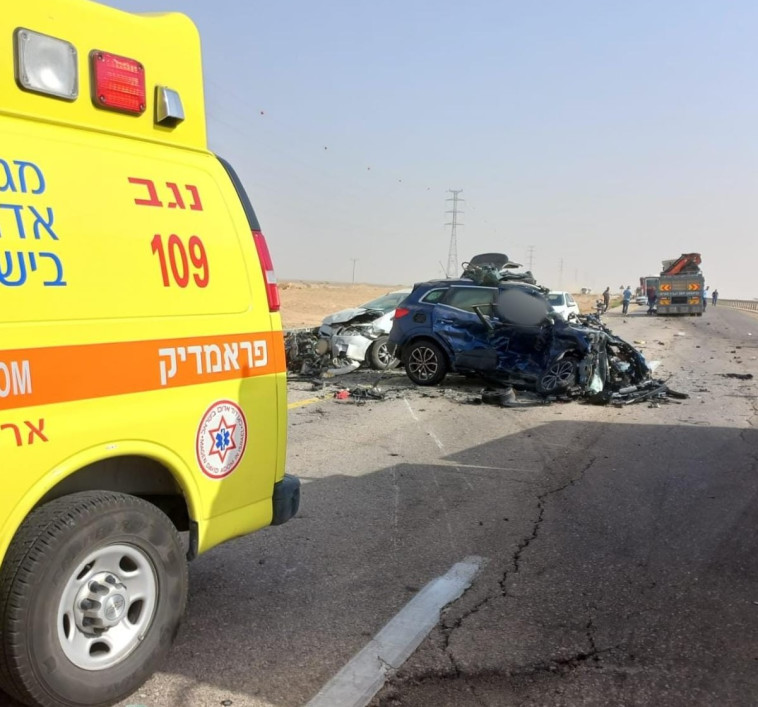 זירת התאונה בכביש 90