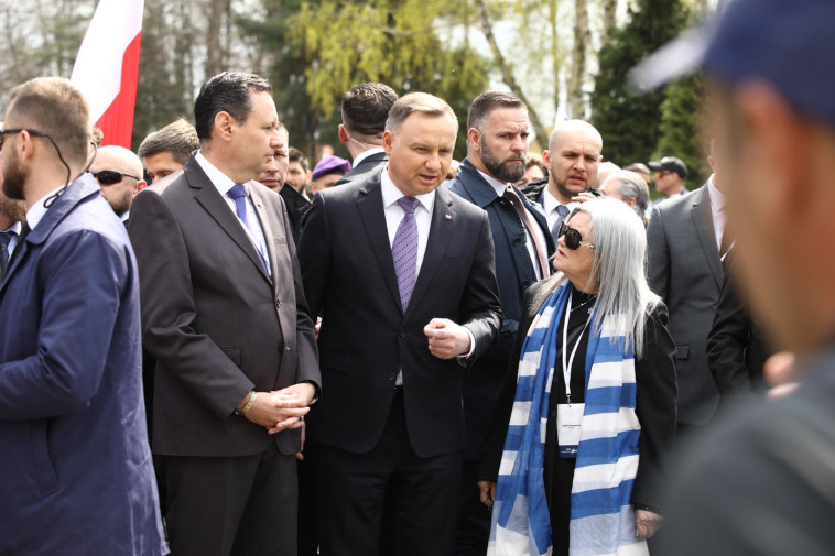 ראש ממשלת פולין דודה במצעד החיים