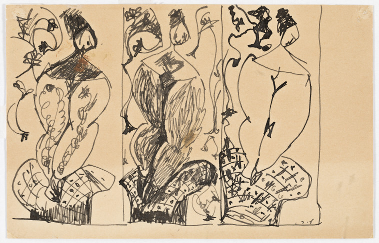 עמנואל רונקין, ללא כותרת, לא מתוארך דיו על נייר