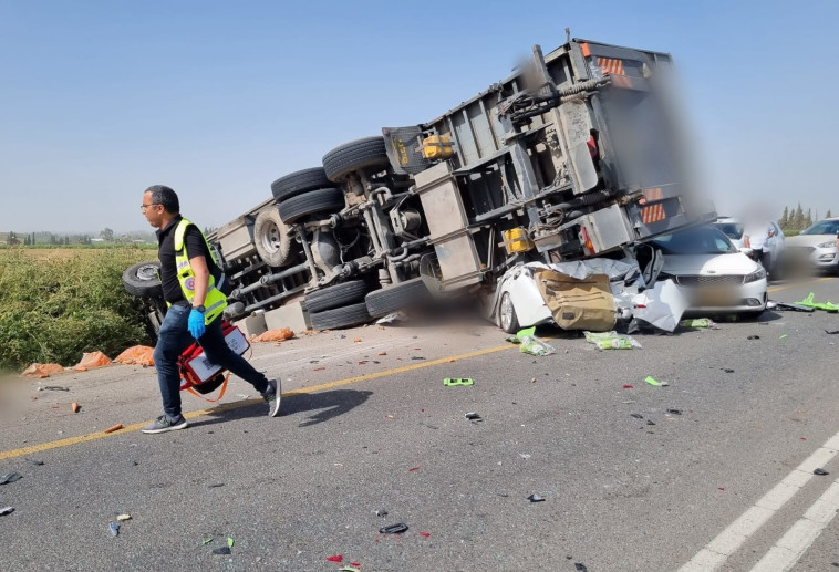 מזירת התאונה בכביש 3703 