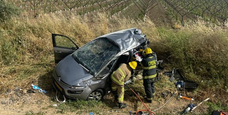 מזירת התאונה בכביש 3703 