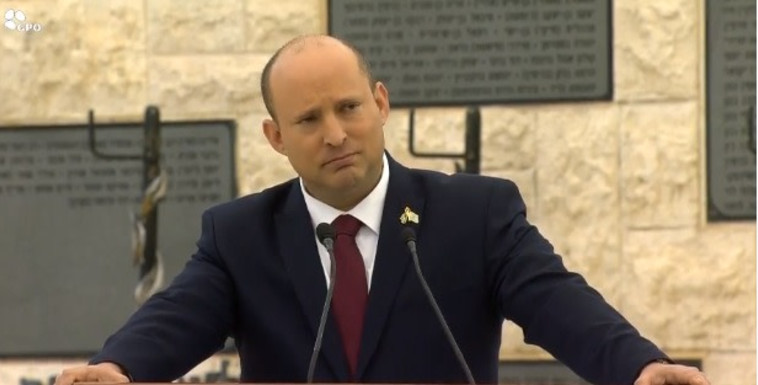 ראש הממשלה נפתלי בנט בטקס לזכר נפגעי פעולות האיבה