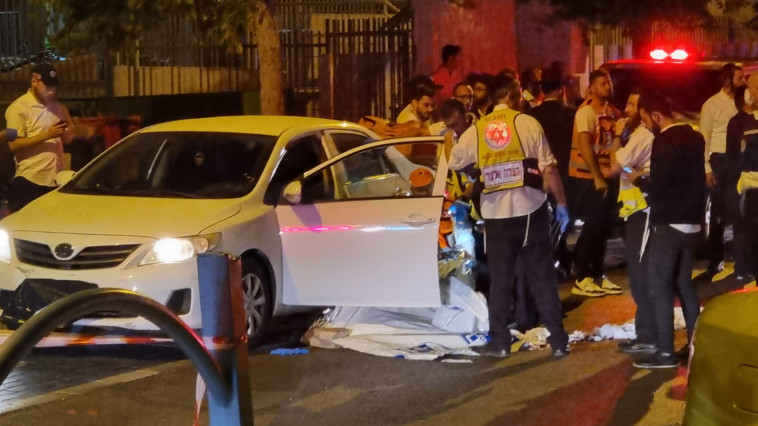 זירת הפיגוע באלעד 