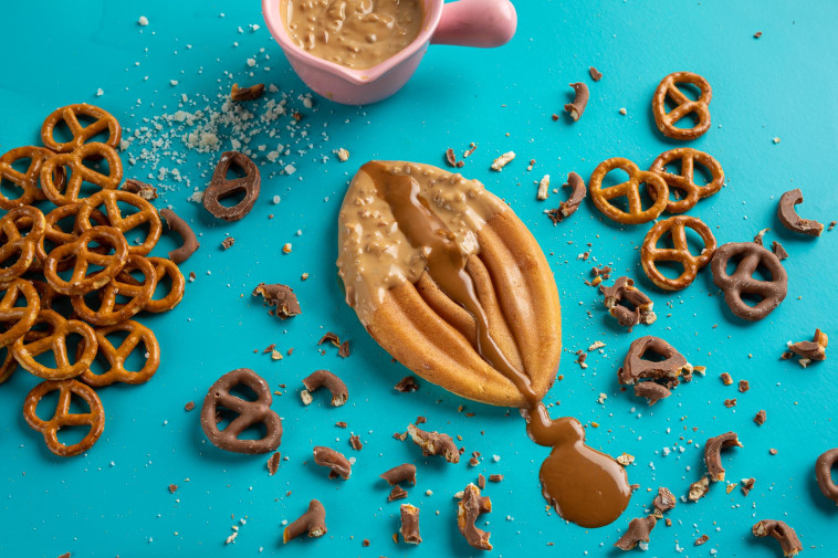 וופל בלגי בצורת איבר מין נשי