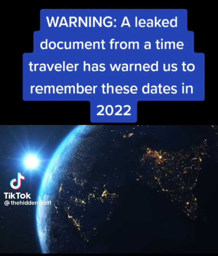 אזהרתו של ''הנוסע בזמן''