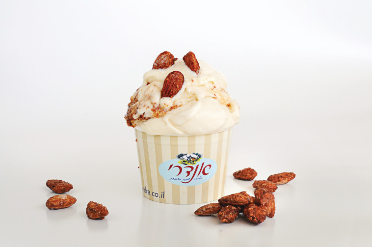 גלידת שקדים ודבש