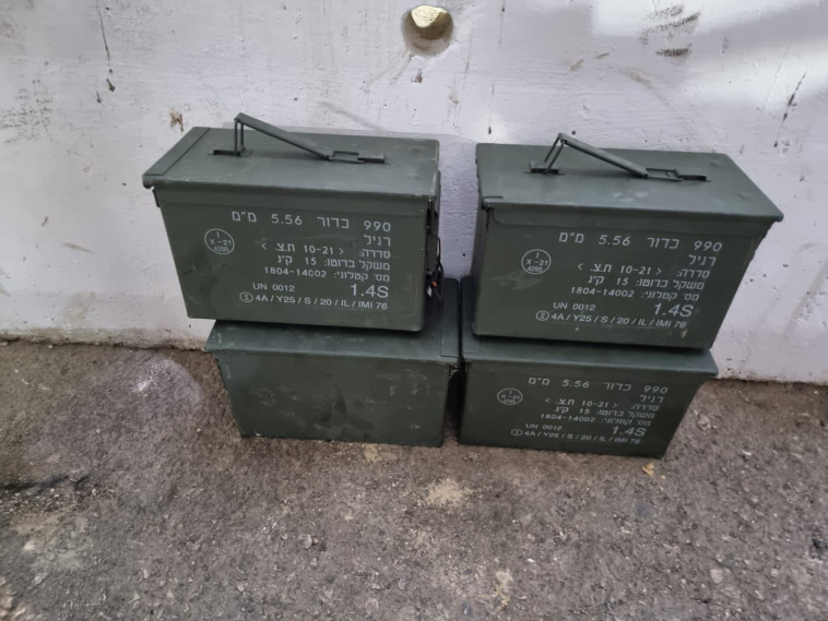 התחמושת שנתפסה במעבר ריחן