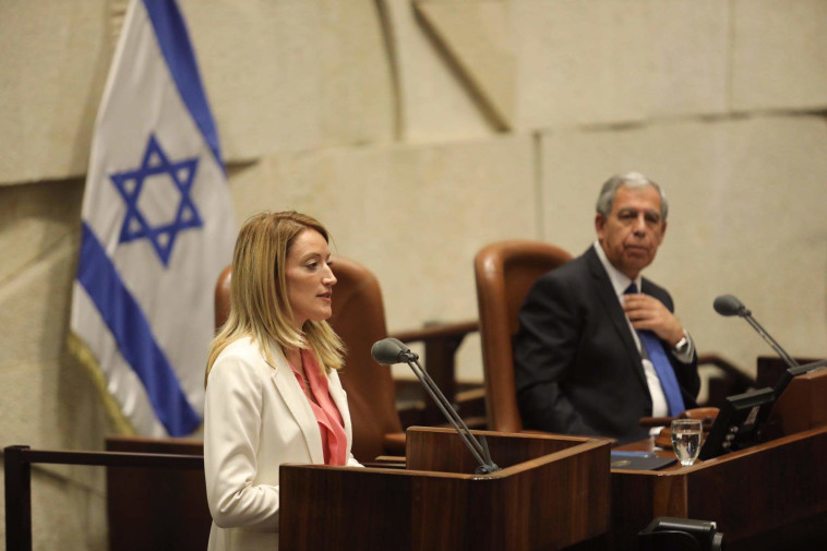 נשיאת הפרלמנט האירופי במליאת הכנסת (צילום: מארק ישראל סלם)