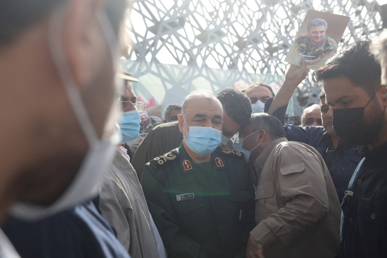 מפקד משמרות המהפכה, חוסיין סלאמי (צילום: Majid Asgaripour/WANA (West Asia News Agency) via REUTERS)