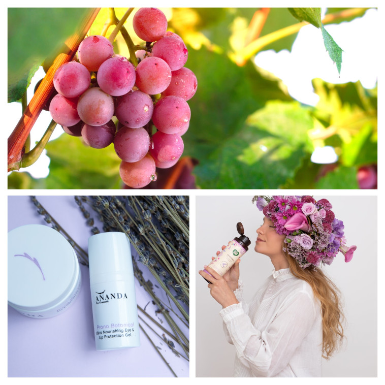 ecoLove הסדרה הסגולה. פראנה בוטניקל אננדה קוסמטיקה. טיפוח על בסיס ענבים