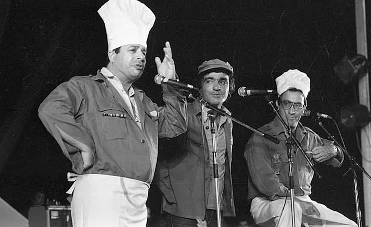 הגשש החיוור בהופעה מול חיילי צה''ל במלחמת לבנון