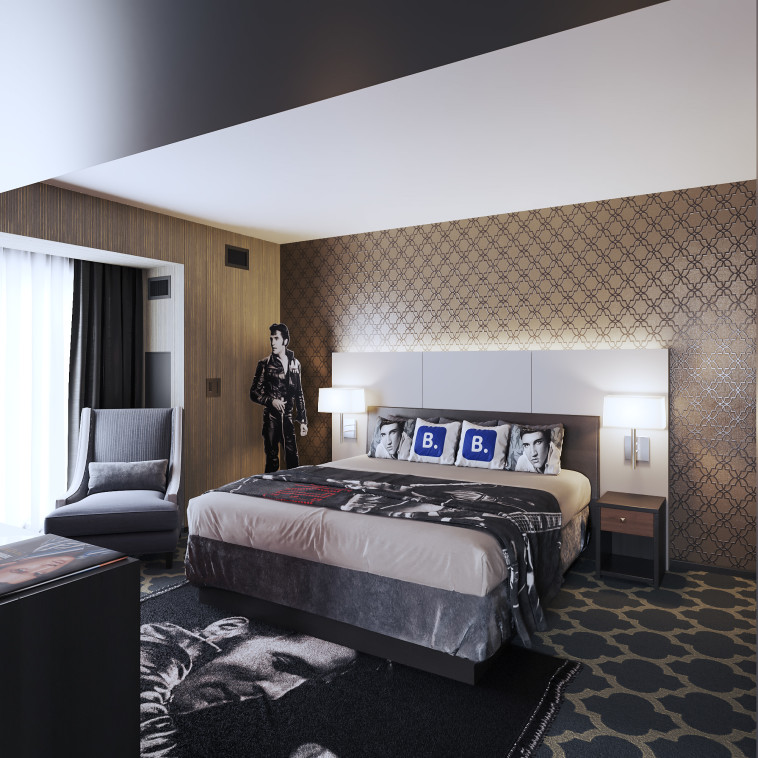 חדר השינה בהשראת אלביס