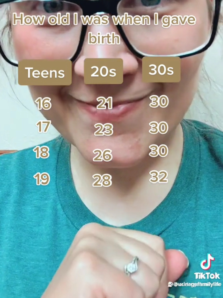 טבלת הגילים בהם צ'ארג' הביאה ילדים לעולם