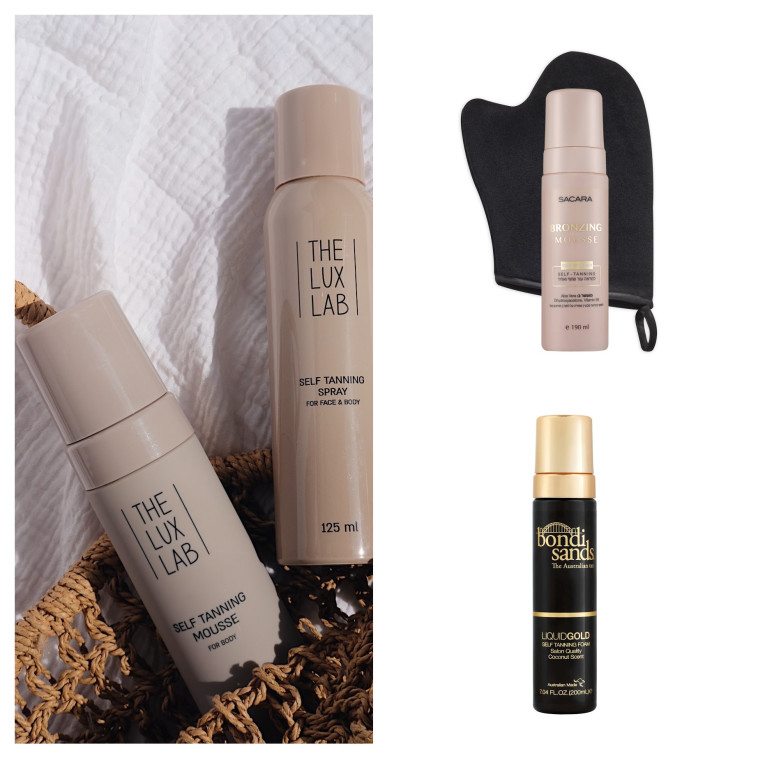 BONDI, THE LUX LABE, SACARA. מוס לשיזוף עצמי. מומלץ עם כפפה