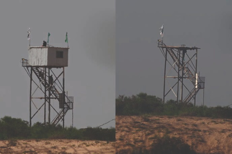 עמדת תצפית של חמאס בקרבת גדר המערכת