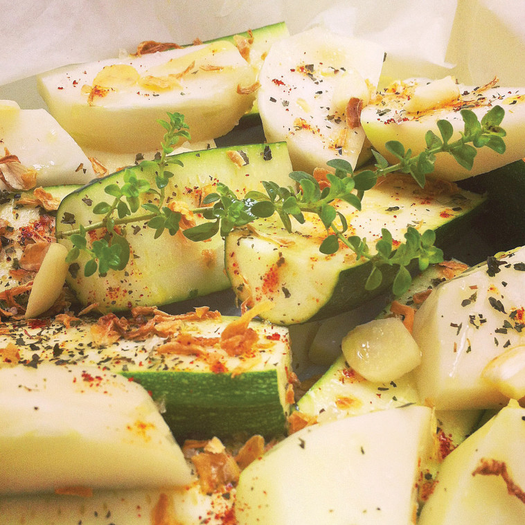 לפת וקולרבי אפויים בתימין