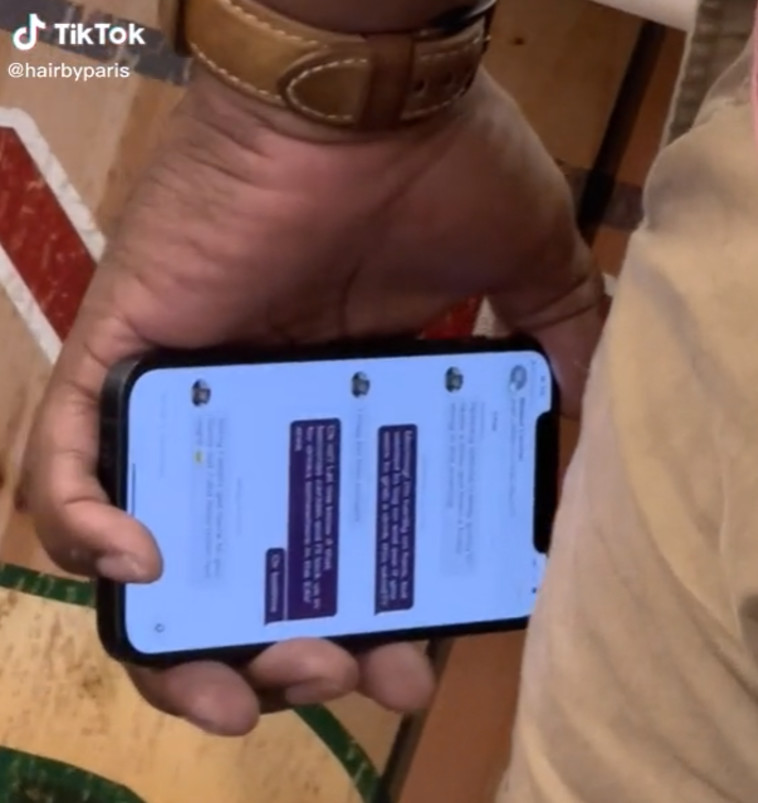 מצ'וטט באפליקציית היכרויות עם אישה אחרת בזמן קניות עם בת הזוג