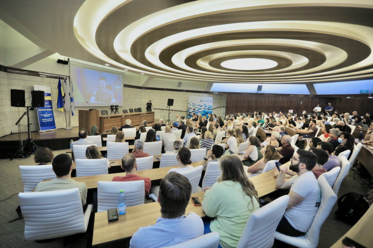 נאומו של זלנסקי באוני' העברית