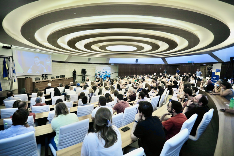 נאומו של זלנסקי באוני' העברית