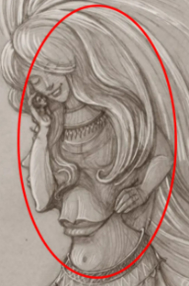 פניה של האישה השנייה